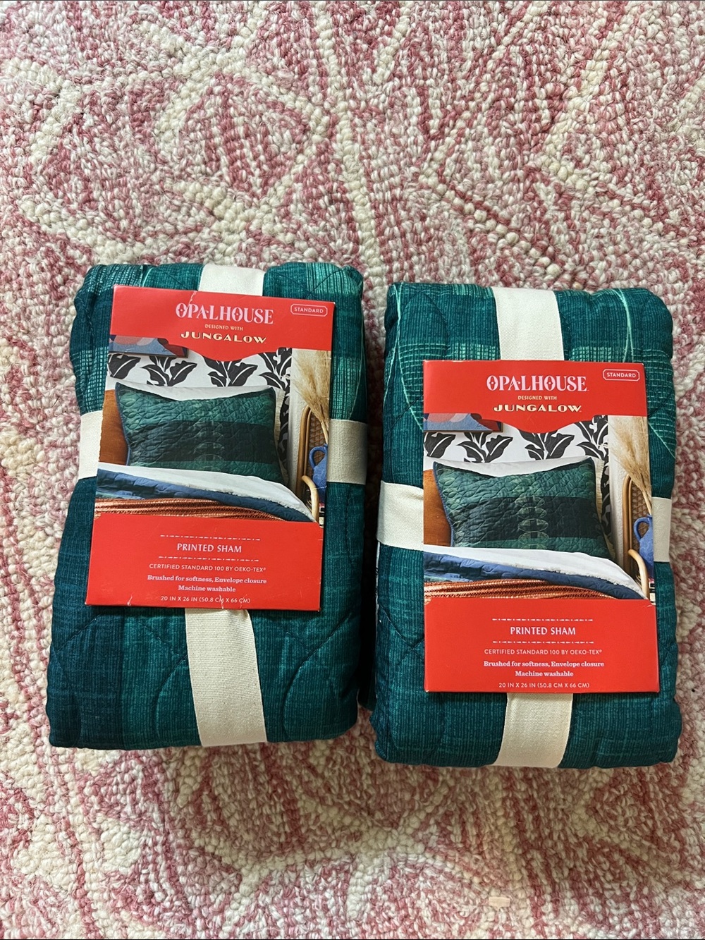 Opalhouse Teal Printed Shams - Set of 2